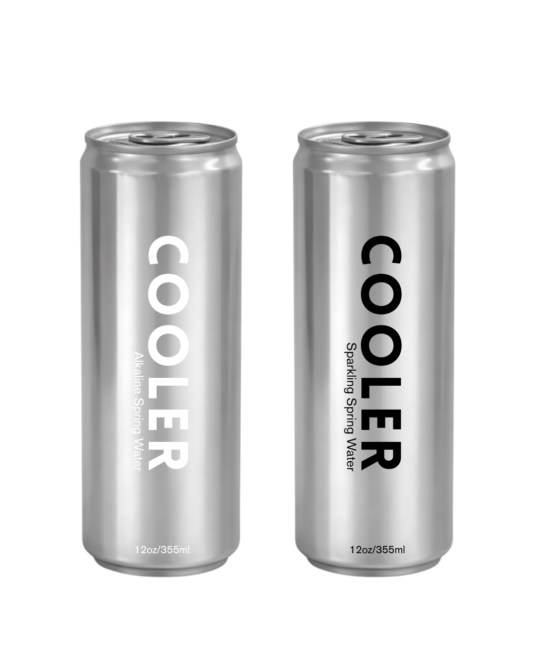 Cooler Water still and sparkling — custom branded canned spring water